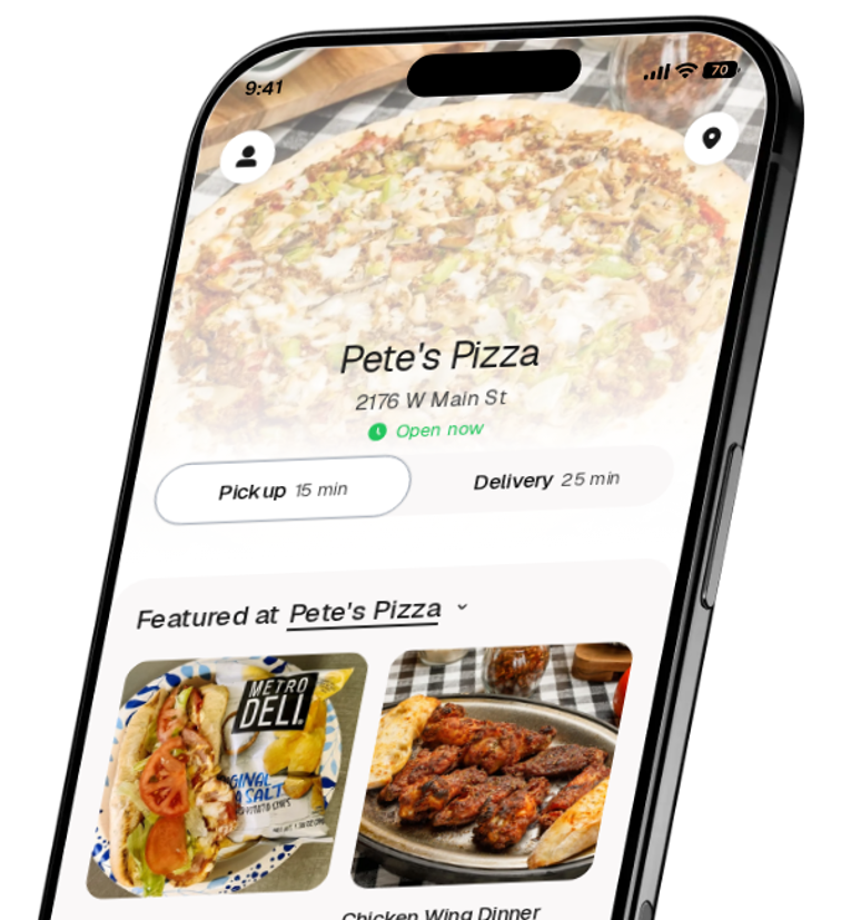 Pete's Pizza app preview