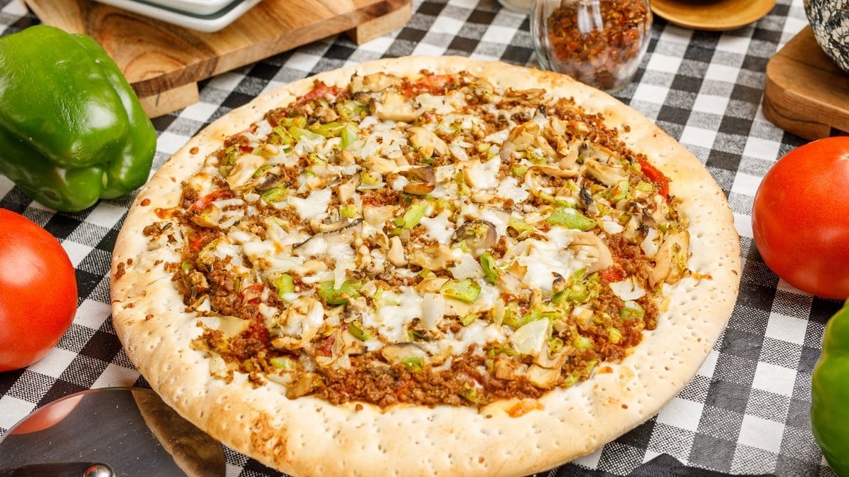 Pete's Super Combination Pizza.