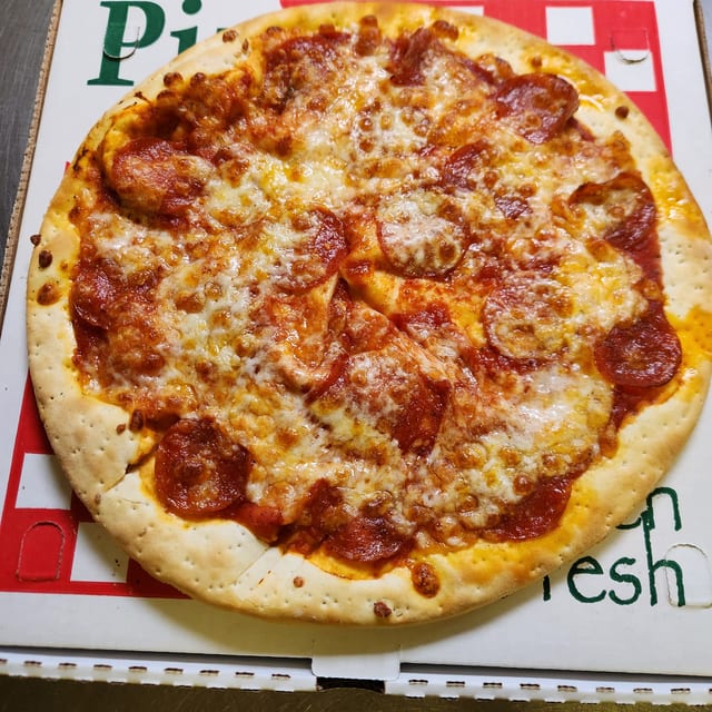 12 inch thin crust medium 1 topping.