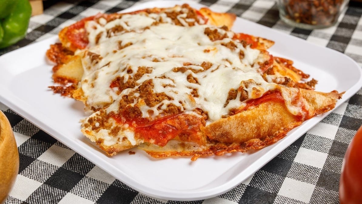 3 Slices Pizza Bread with Any 3 Meats or Vegetables.