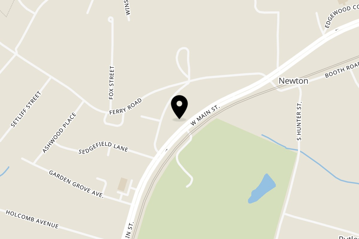 Map showing the location of Pete's Pizza on 2176 W Main St in Danville
